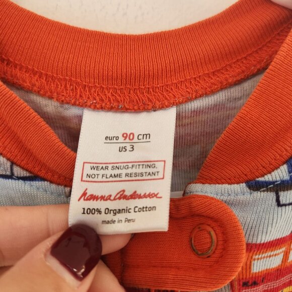 BUNDLE (2) Hanna Andersson Pajamas Full Zip Trains Dragons Toddler Boys 3T - Picture 6 of 13